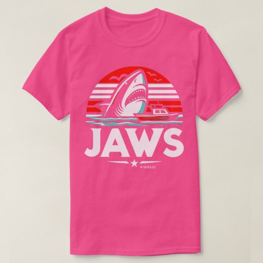 JAWS greift Boot an T-Shirt (Design vorne)