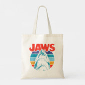 Jaws Retro Colors Shark Rainbow Logo Tragetasche (Rückseite)