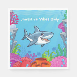 Jawsitive Vibes Only Luncheon Napkins Serviette