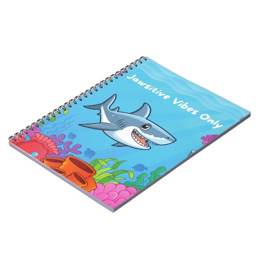 Jawsitive Vibes Only Spiral Notebook Notizblock (Linke Seite)