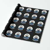Jawsome Funny Shark Teeth Pun Dark BG Geschenkpapier (Ungerollt)
