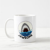 Jawsome Funny Shark Teeth Pun Kaffeetasse (Links)