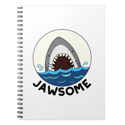 Jawsome Funny Shark Teeth Pun Notizblock (Vorderseite)