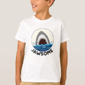 Jawsome Funny Shark Teeth Pun T-Shirt (Vorderseite)