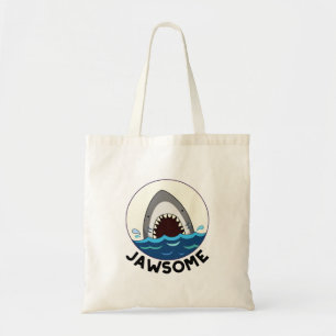 Jawsome Funny Shark Teeth Pun Tragetasche