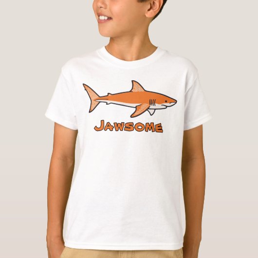 Jawsome orange Shark Kids T-Shirt (Vorderseite)