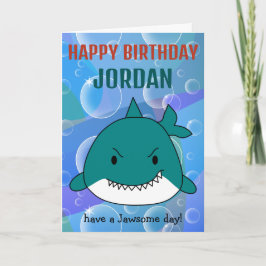 Jawsome Shark Birthday Personalisiert Karte