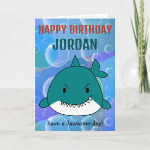 Jawsome Shark Geburtstag Personalisiert Karte