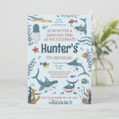 Jawsome Shark hielt Geburtstag für eine Einladung (Stehend Vorderseite)