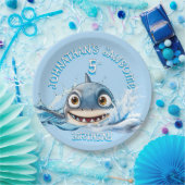 Jawsome Shark Plate | Blue Ocean Party Pappteller (Party)