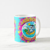 Jawsome Vibes Only Shark Cartoon Kaffeetasse (VorderseiteRechts)