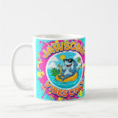 Jawsome Vibes Only Shark Cartoon Kaffeetasse (Links)