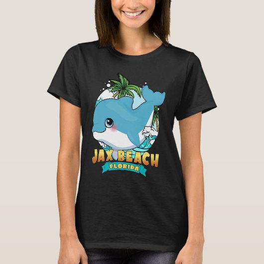 JAX BEACH FLORIDA Niedlich Baby Dolphin Beach Souv T-Shirt (Vorderseite)