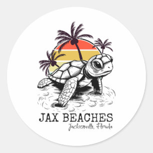 Jax Beaches Sea Turtle Preserve Gerettet Jacksonvi Runder Aufkleber