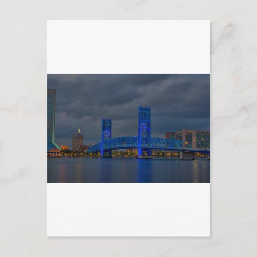 jax blaue Brücke HDR. Postkarte (Vorderseite)