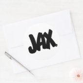 JAX Letters Runder Aufkleber (Umschlag)