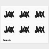 JAX Letters Runder Aufkleber (Blatt)