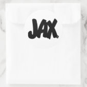 JAX Letters Runder Aufkleber (Tasche)