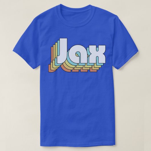Jax Retro Rainbow Typografie verblasster Stil T-Shirt (Design vorne)