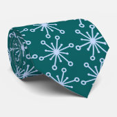 Jax Snowflake Foulard Aquamarin zweiseitig Krawatte (Gerollt)
