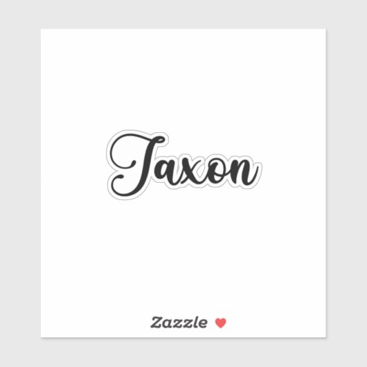 Jaxon Name - Handgeschriebene Kalligrafie Aufkleber (Blatt)