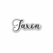 Jaxon Name - Handgeschriebene Kalligrafie Aufkleber (Vorderseite)