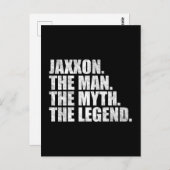 Jaxxon name, Jaxxon The Man The Myth The Legend Postkarte (Vorne/Hinten)
