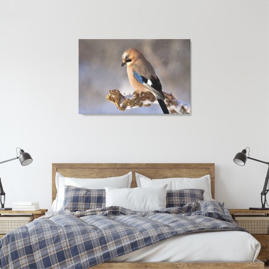 Jay Bird Leinwanddruck (Insitu (Schlafzimmer))