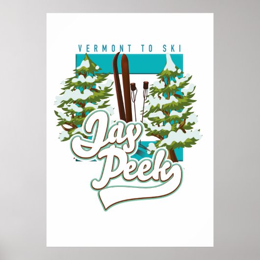 Jay Flüchtige Blick Vermont Skigobild Poster (Vorne)