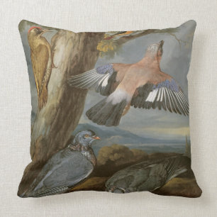 Jay, grüner Specht, Tauben und Redstart, c.165 Kissen