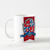 Jay J Heraldry red blue name Kaffeetasse (Links)