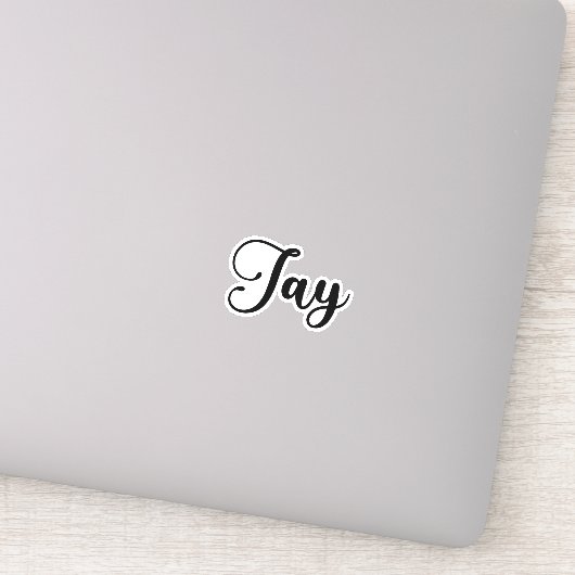 Jay Name - Handgeschriebene Kalligrafie Aufkleber (Detail)