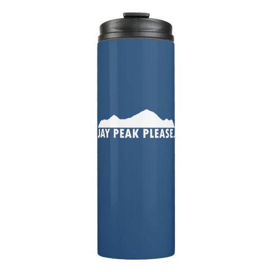 Jay Peak Vermont Bitte Thermosbecher (Vorderseite)