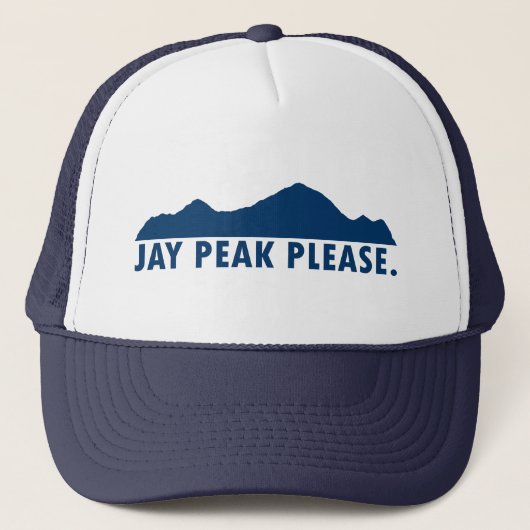 Jay Peak Vermont Bitte Truckerkappe (Vorderseite)