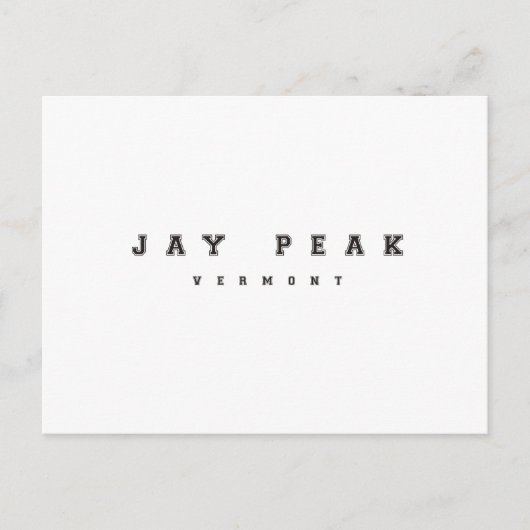 Jay Peak Vermont Postkarte (Vorderseite)
