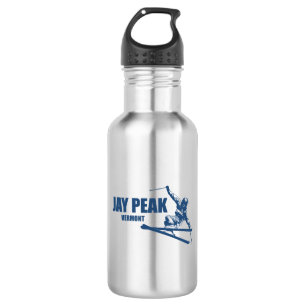 Jay Peak Vermont Skifahrer Edelstahlflasche