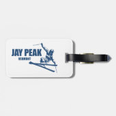 Jay Peak Vermont Skifahrer Gepäckanhänger (Rückseite horizontal)