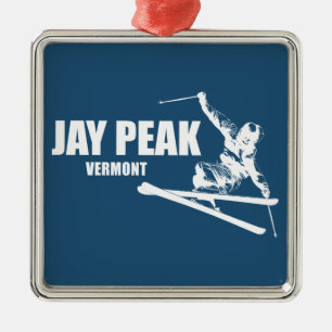 Jay Peak Vermont Skifahrer Ornament Aus Metall