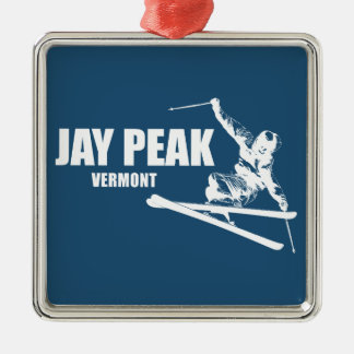 Jay Peak Vermont Skifahrer Ornament Aus Metall