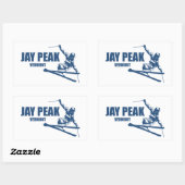 Jay Peak Vermont Skifahrer Rechteckiger Aufkleber (Blatt)