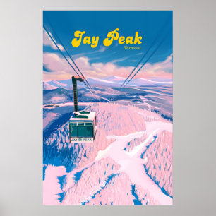 Jay Peak Vermont Skigebiet Reiseplakat Poster