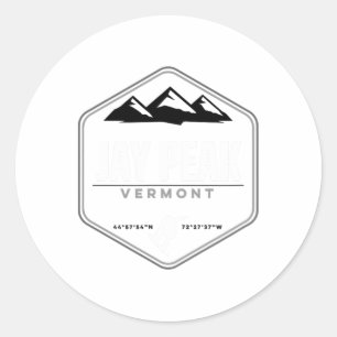Jay Peak Vermont Snowboard Runder Aufkleber