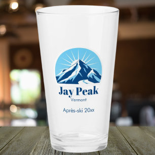 Jay Peak Vermont USA après-ski Souvenir Bier Glas