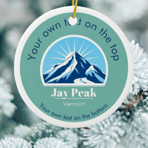 Jay Peak Vermont USA Skiurlaub Weihnachten Keramik Ornament