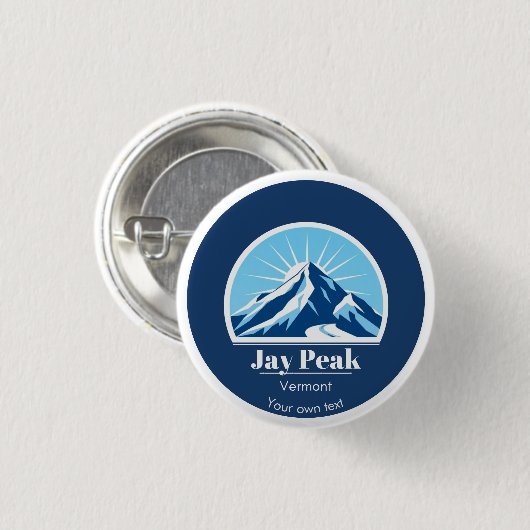 Jay Peak Vermont USA Souvenir Button (Vorne & Hinten)