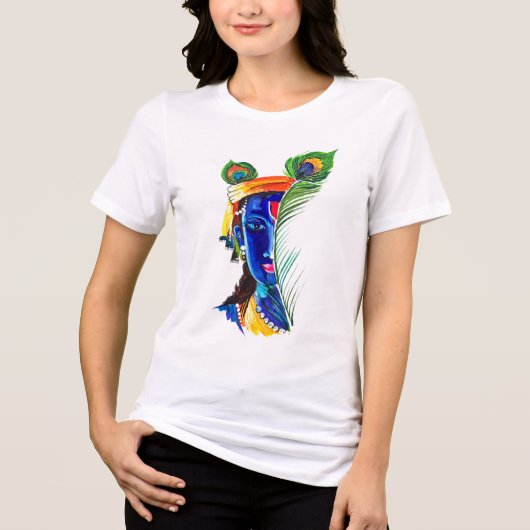 Jay Shree Krishna T - Shirt Design - Divine & Styl (Vorderseite)