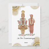 Jay Shree Swaminarayan Greeting Card Feiertagskarte (Rückseite)