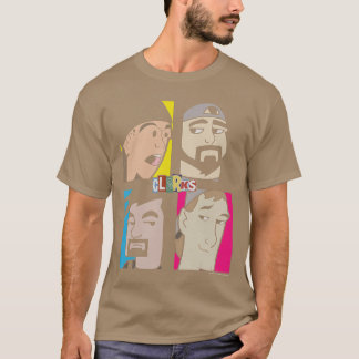 Jay Silent Bob Clerks Gruppenaufnahme Cartoon-Char T-Shirt