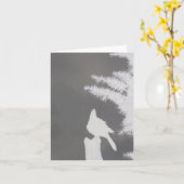 Jay-Silhouette-Karte Karte (Gelbe Blume)