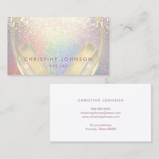 Jay simulierte Funkelwirkung Visitenkarte (Vorne/Hinten)